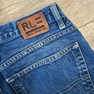 Ralph Lauren Polo Jeans Mens Relaxed Classic‎ Fit Tapered Leg Blue Denim 33x29